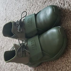 Puma Fenty ignite army green sneakers